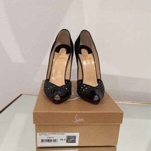 Christian Louboutin Black Patent Leather Stiletto Heels